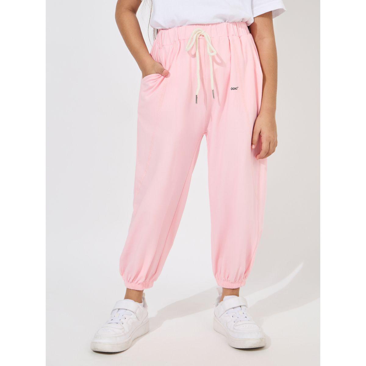 Styli Elastic Waistband Pocket Detail Cuffed Pants-girls-clothing-bottoms-trousers-image-1