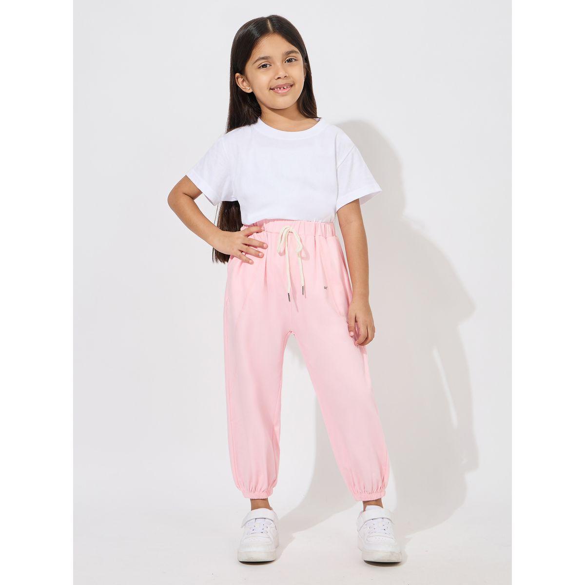 Styli Elastic Waistband Pocket Detail Cuffed Pants-girls-clothing-bottoms-trousers-image-2