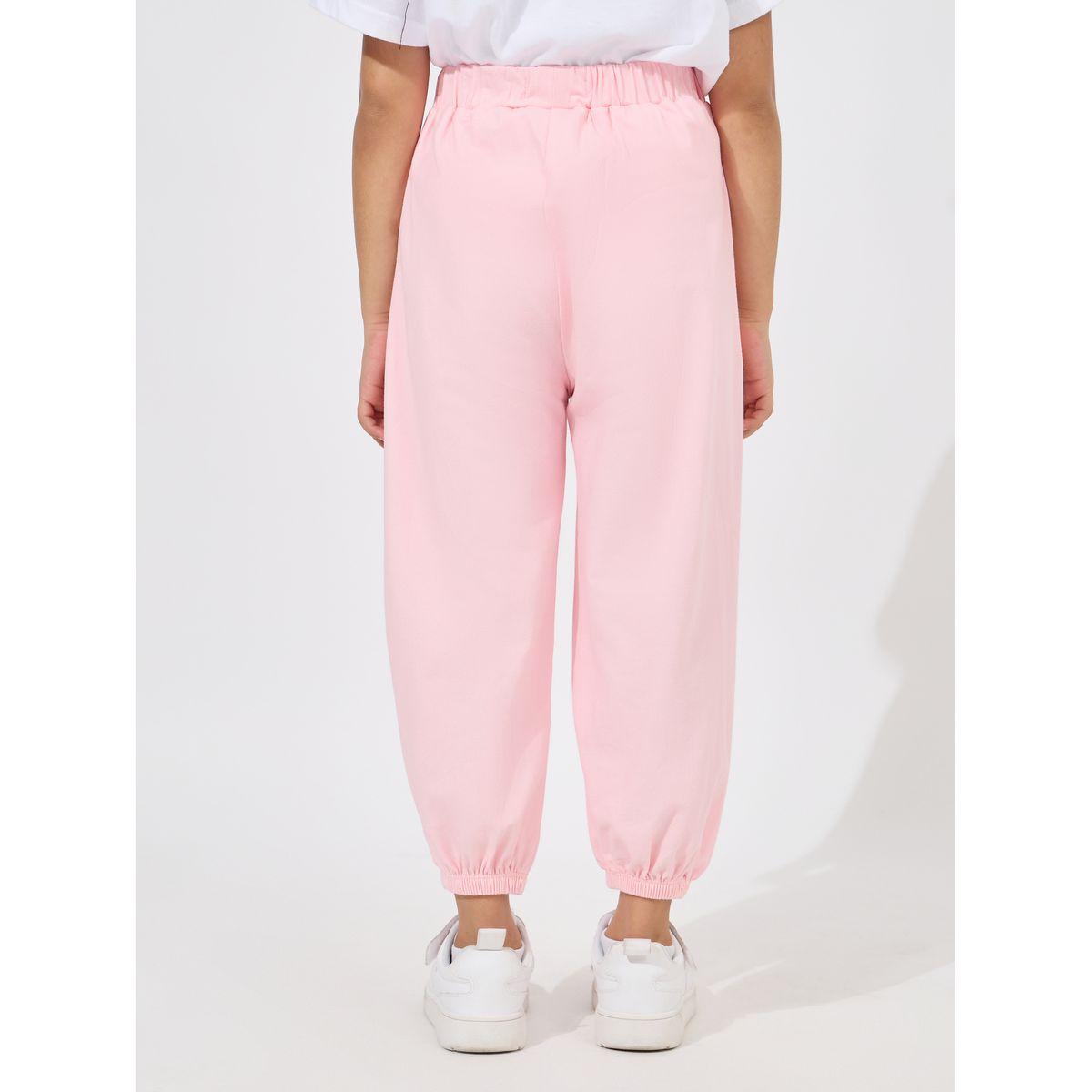 Styli Elastic Waistband Pocket Detail Cuffed Pants-girls-clothing-bottoms-trousers-image-4