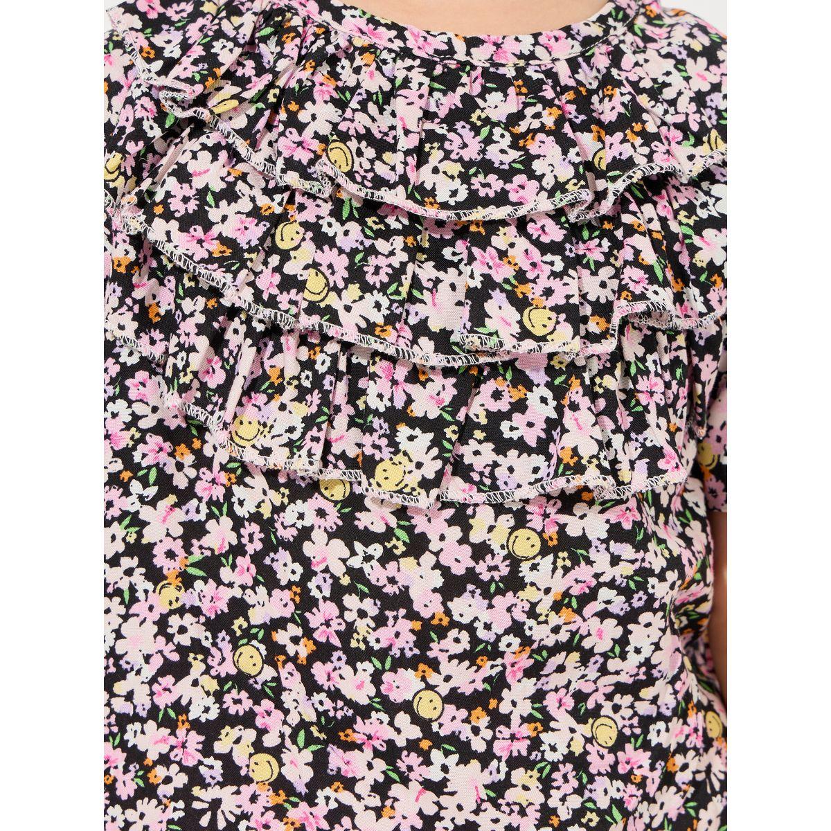 Styli Floral Print Ruffle Top & Shorts Set-girls-clothing-setsandcoords-image-4