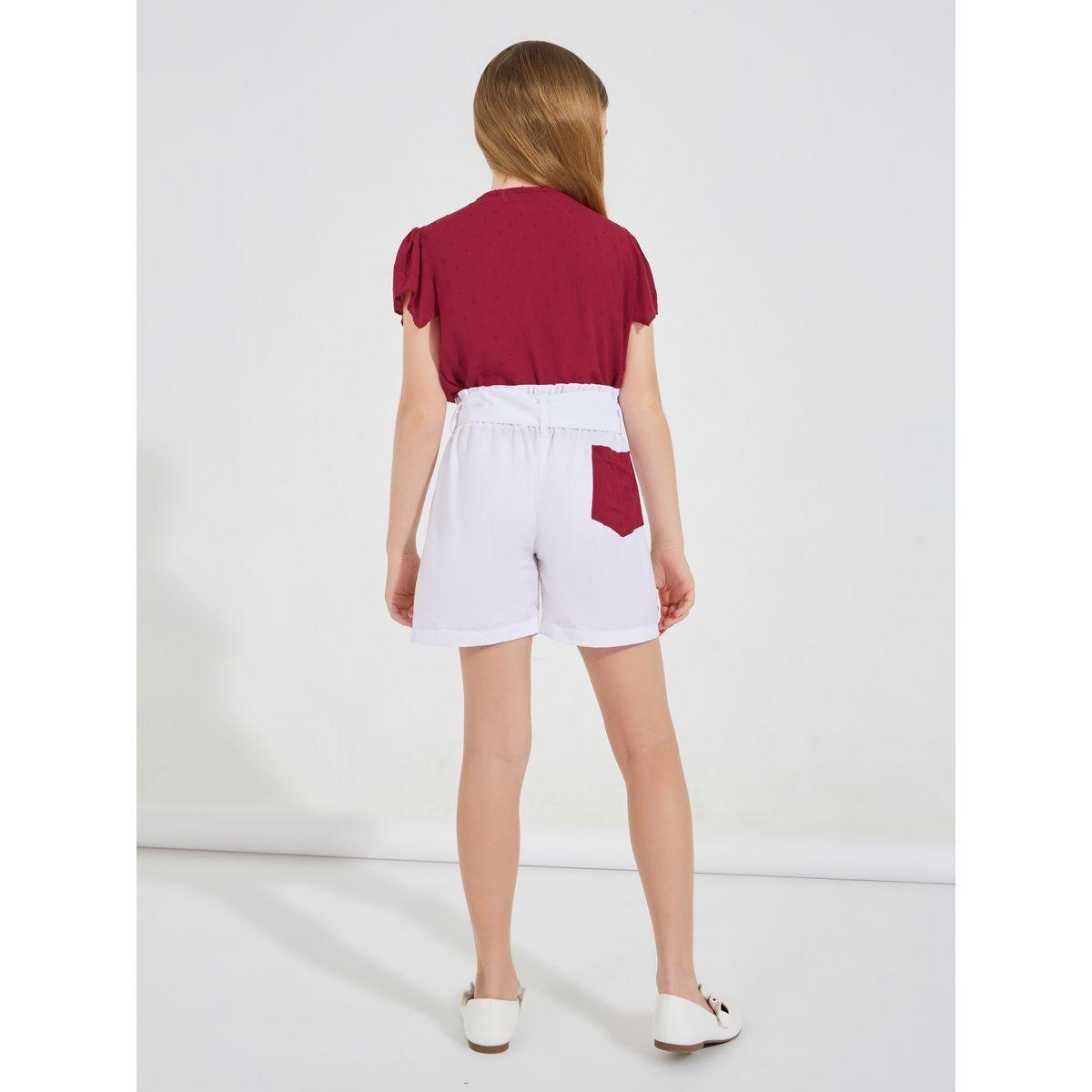 Styli Solid Ruffle Top & Shorts Set-girls-clothing-setsandcoords-image-5