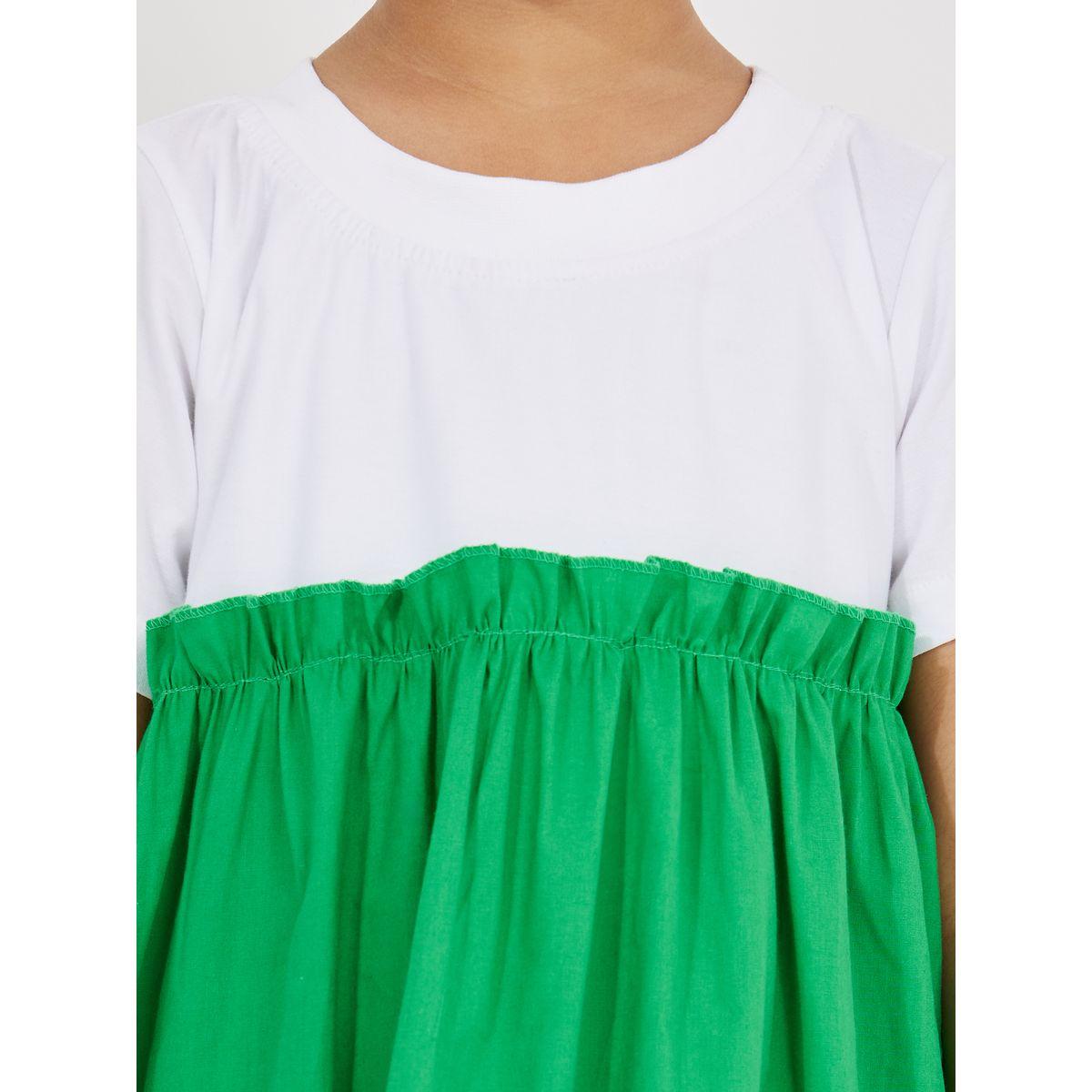 فستان بنمط كتل الالوان مع ياقة دائرية وكسرات-girls-clothing-dressesandjumpsuits-image-3