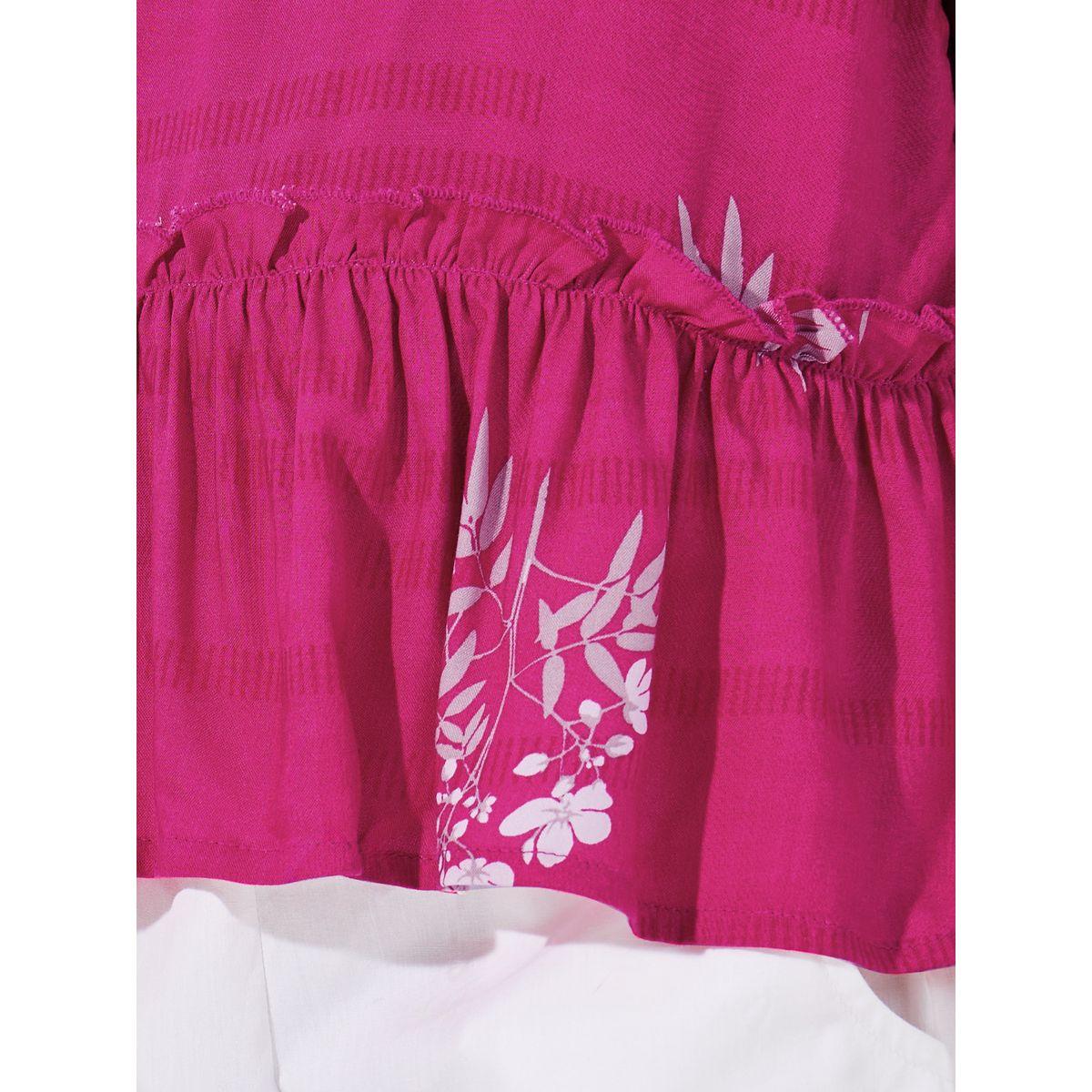 مجموعة من بنطال بأرجل مستقيمة وبلوزة بيبلوم بكشكش-girls-clothing-setsandcoords-image-3