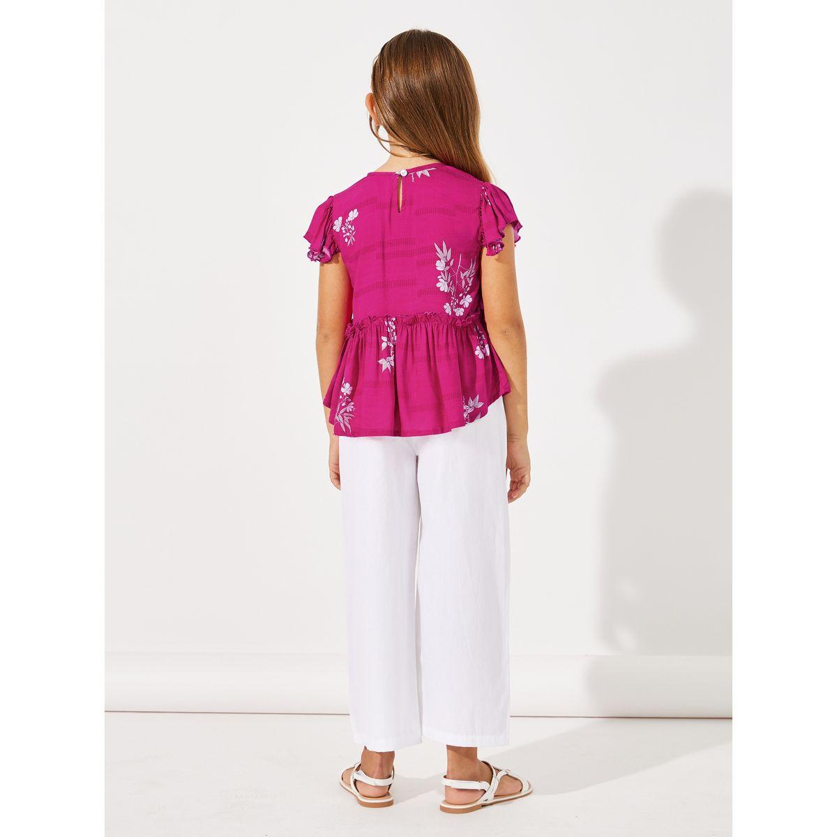 Styli Ruffled Peplum Top & Straight Leg Pants Set-girls-clothing-setsandcoords-image-5