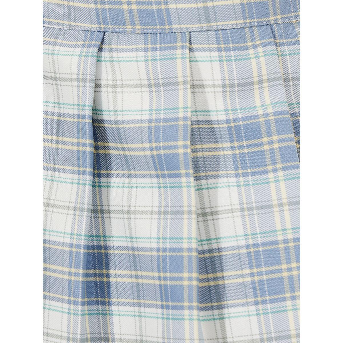 تنورة بكسرات وطبعة مربعات-girls-clothing-bottoms-skirts-image-3