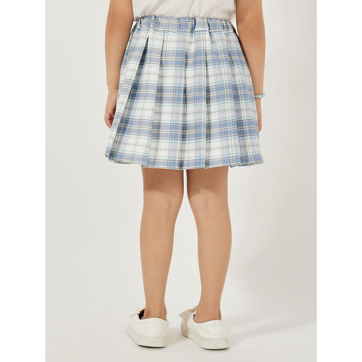Styli Checked Pleated Preppy Skirt-girls-clothing-bottoms-skirts-image-4