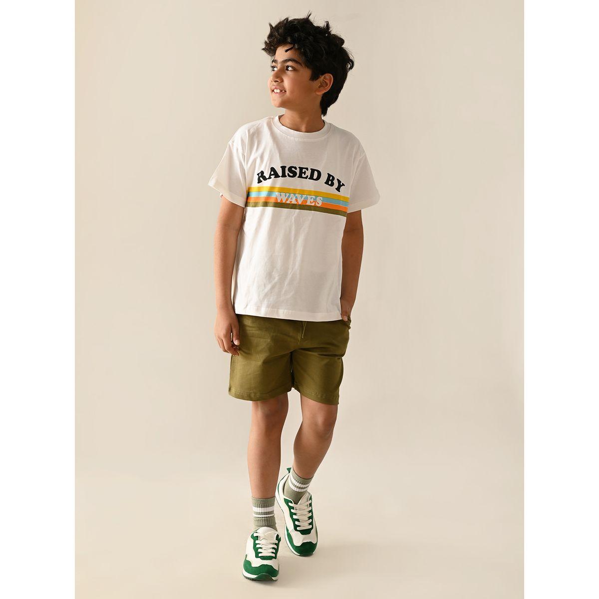 LilPicks X Styli  Graphic Printed T-Shirt & Drawstring Shorts Set-boys-clothing-setsandcoords-image-3