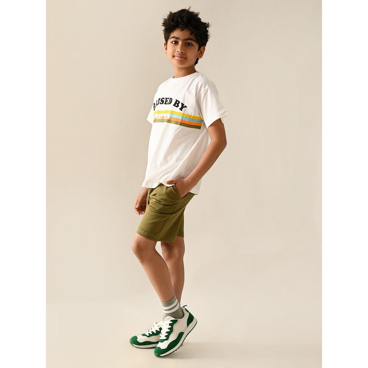 LilPicks X Styli  Graphic Printed T-Shirt & Drawstring Shorts Set-boys-clothing-setsandcoords-image-4