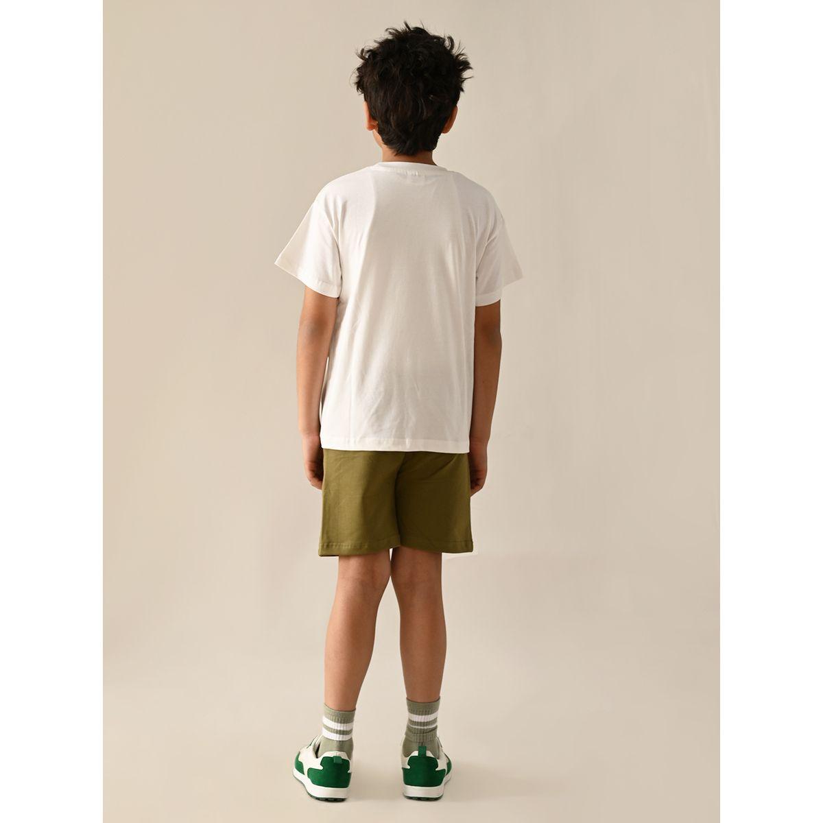 LilPicks X Styli  Graphic Printed T-Shirt & Drawstring Shorts Set-boys-clothing-setsandcoords-image-5