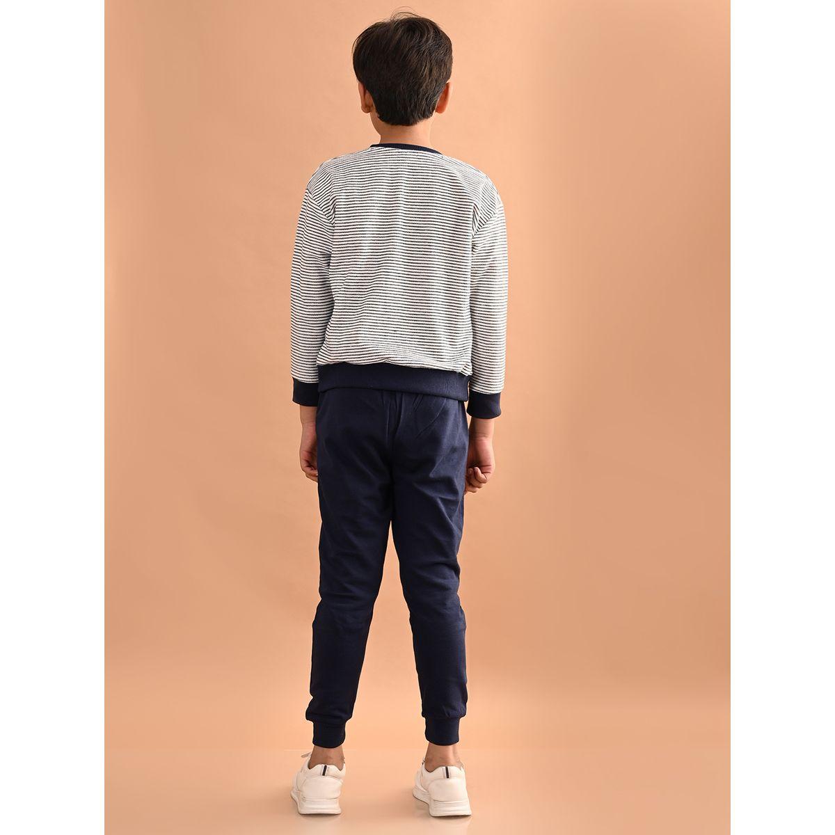 مجموعة من جوغر مع سويت شيرت مخطط ليل بيكس × ستايلي-boys-clothing-setsandcoords-image-5