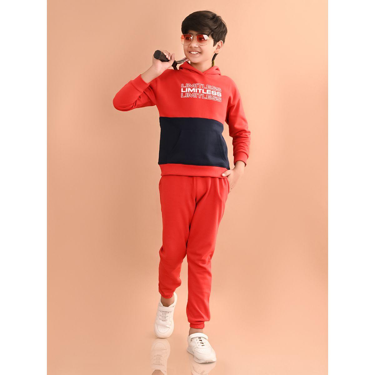 مجموعة من جوغر مع هودي بنمط كتل الالوان ليل بيكس × ستايلي-boys-clothing-setsandcoords-image-1