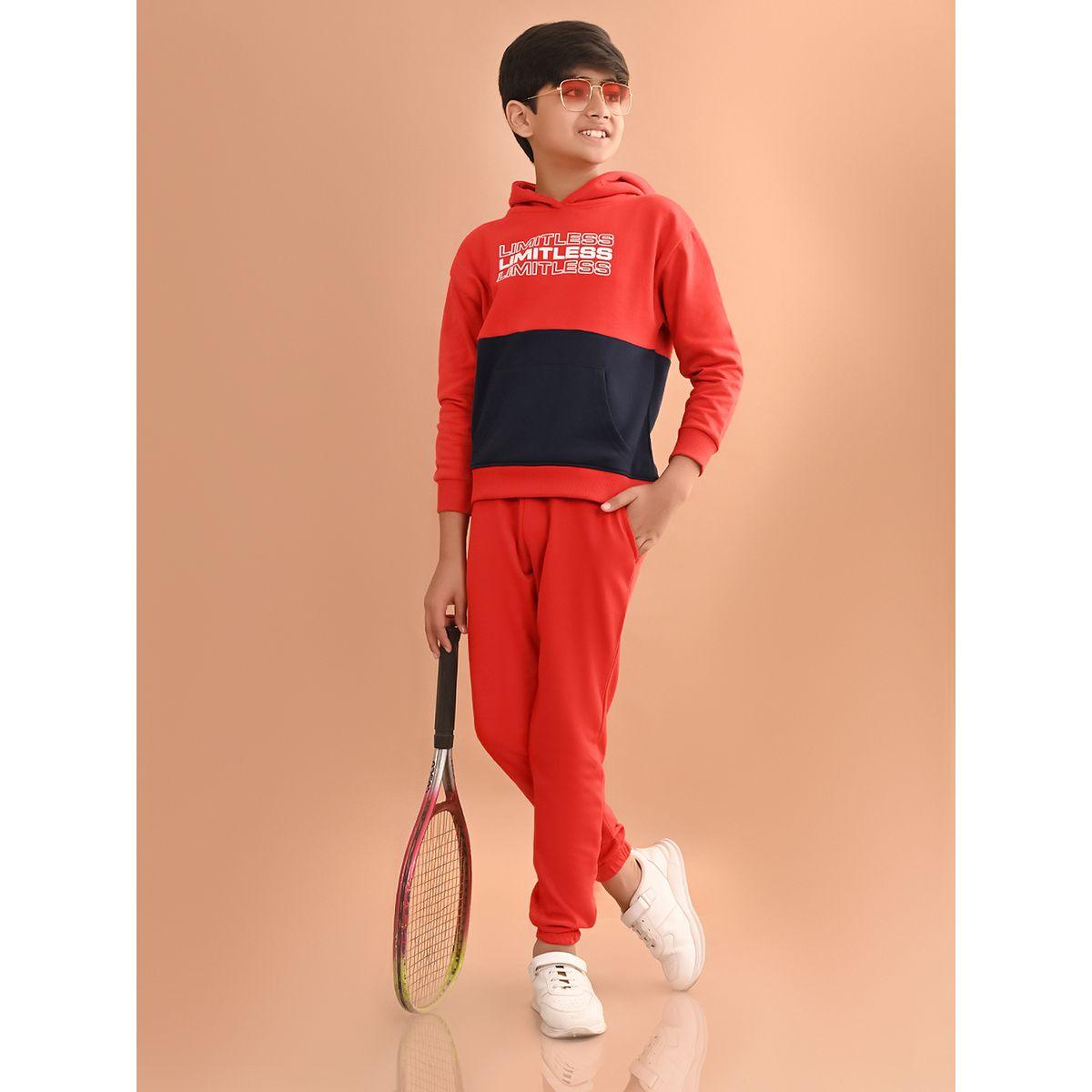 مجموعة من جوغر مع هودي بنمط كتل الالوان ليل بيكس × ستايلي-boys-clothing-setsandcoords-image-2