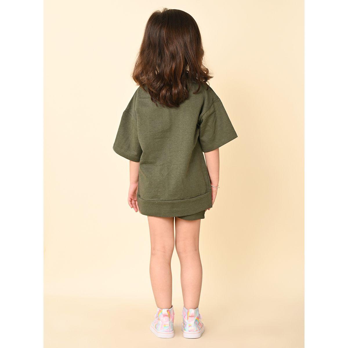 LilPicks X Styli  Kindness Floral Print T-Shirt & Shorts Set-girls-clothing-setsandcoords-image-2