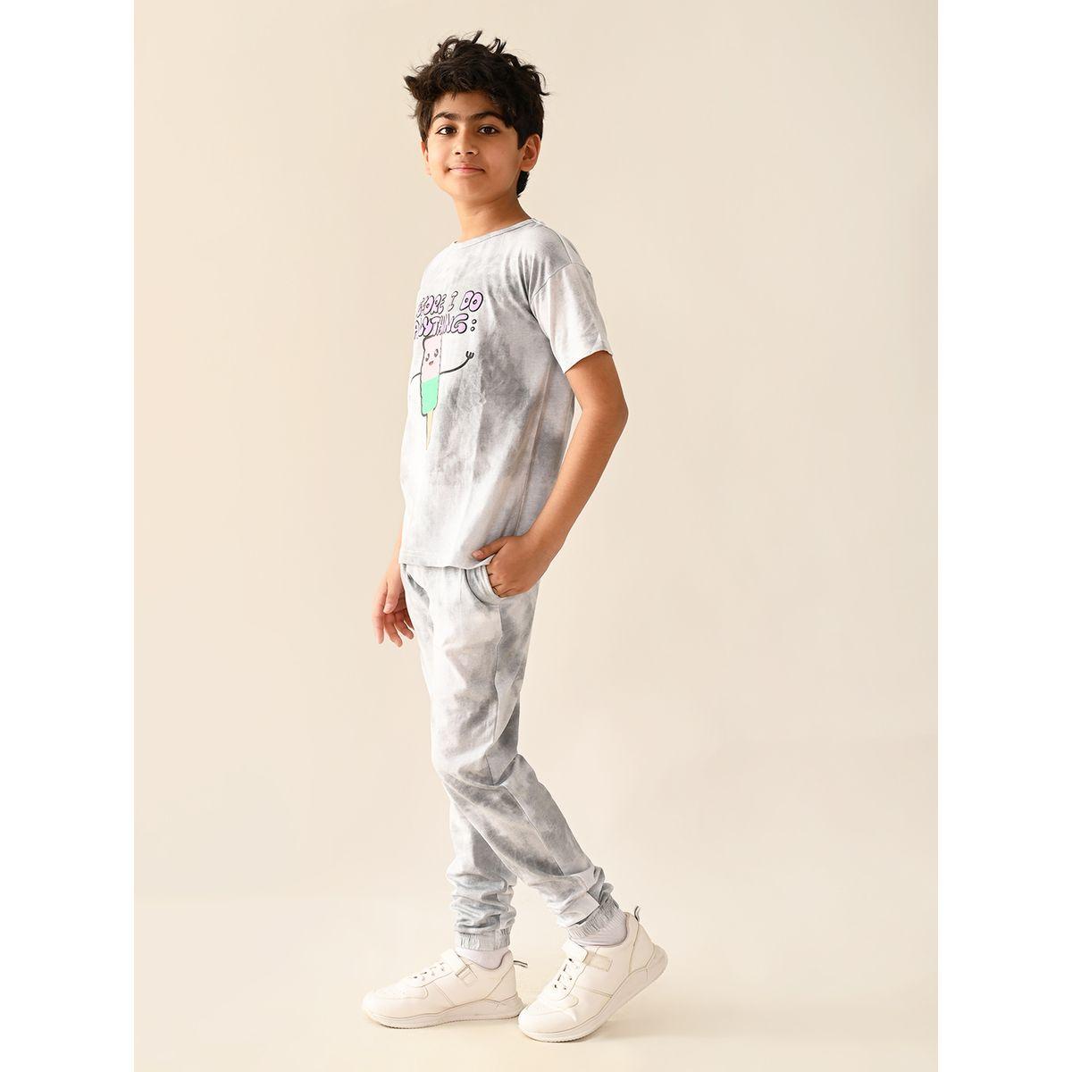 مجموعة من جوغر مع تيشيرت بطبعة تاي داي ليل بيكس × ستايلي-boys-clothing-setsandcoords-image-4