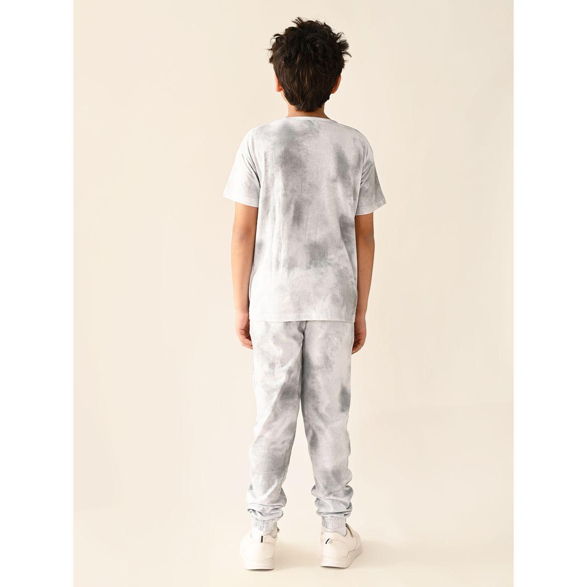 مجموعة من جوغر مع تيشيرت بطبعة تاي داي ليل بيكس × ستايلي-boys-clothing-setsandcoords-image-5