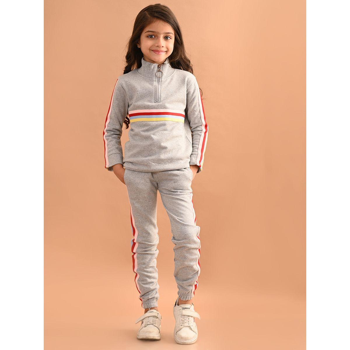 LilPicks X Styli  Striped Taping Detail Sweatshirt & Joggers Set-girls-clothing-setsandcoords-image-3