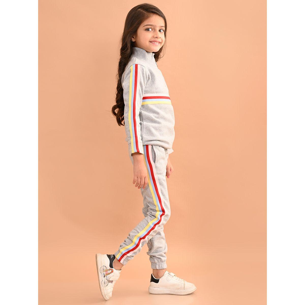 LilPicks X Styli  Striped Taping Detail Sweatshirt & Joggers Set-girls-clothing-setsandcoords-image-4