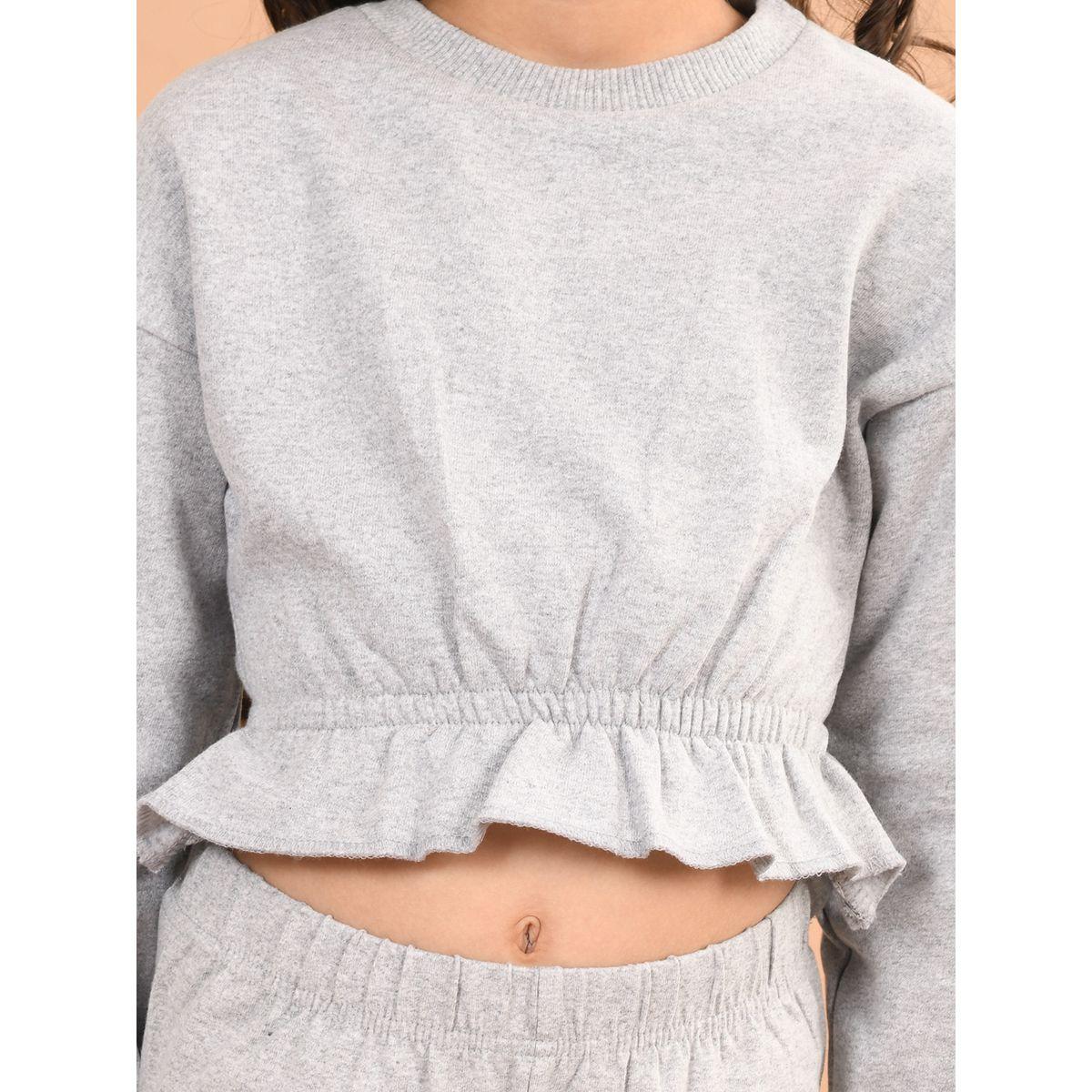 مجموعة من ليقنز مع بلوزة قصيرة بحافة كشكش ليل بيكس × ستايلي-girls-clothing-setsandcoords-image-6