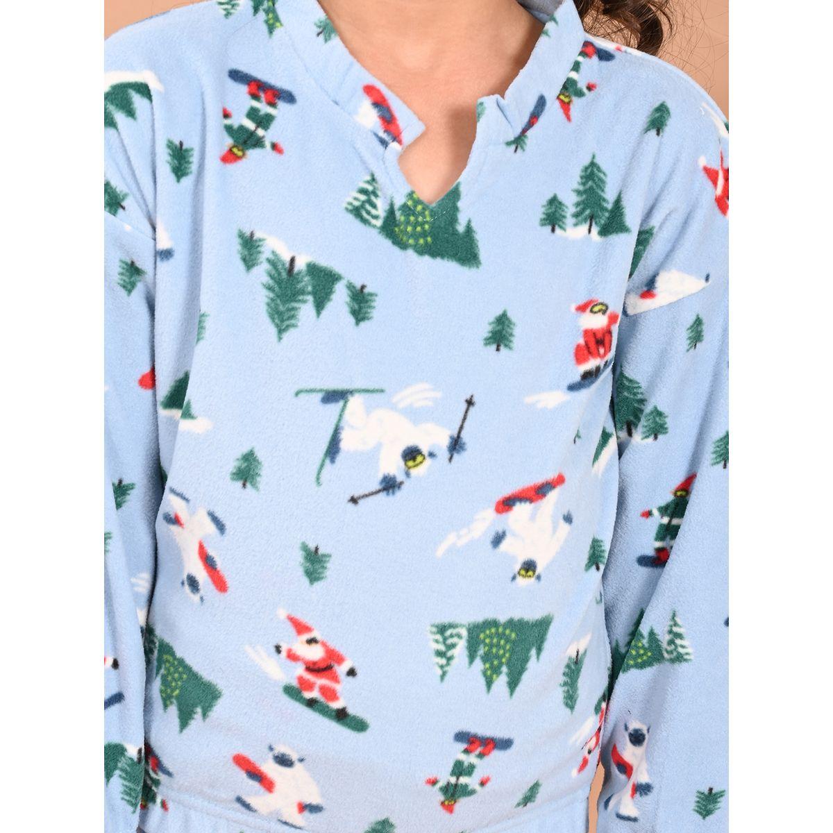 مجموعة من جوغر مع سويت شيرت فليس بطبعة جرافيك ليل بيكس × ستايلي-girls-clothing-setsandcoords-image-5