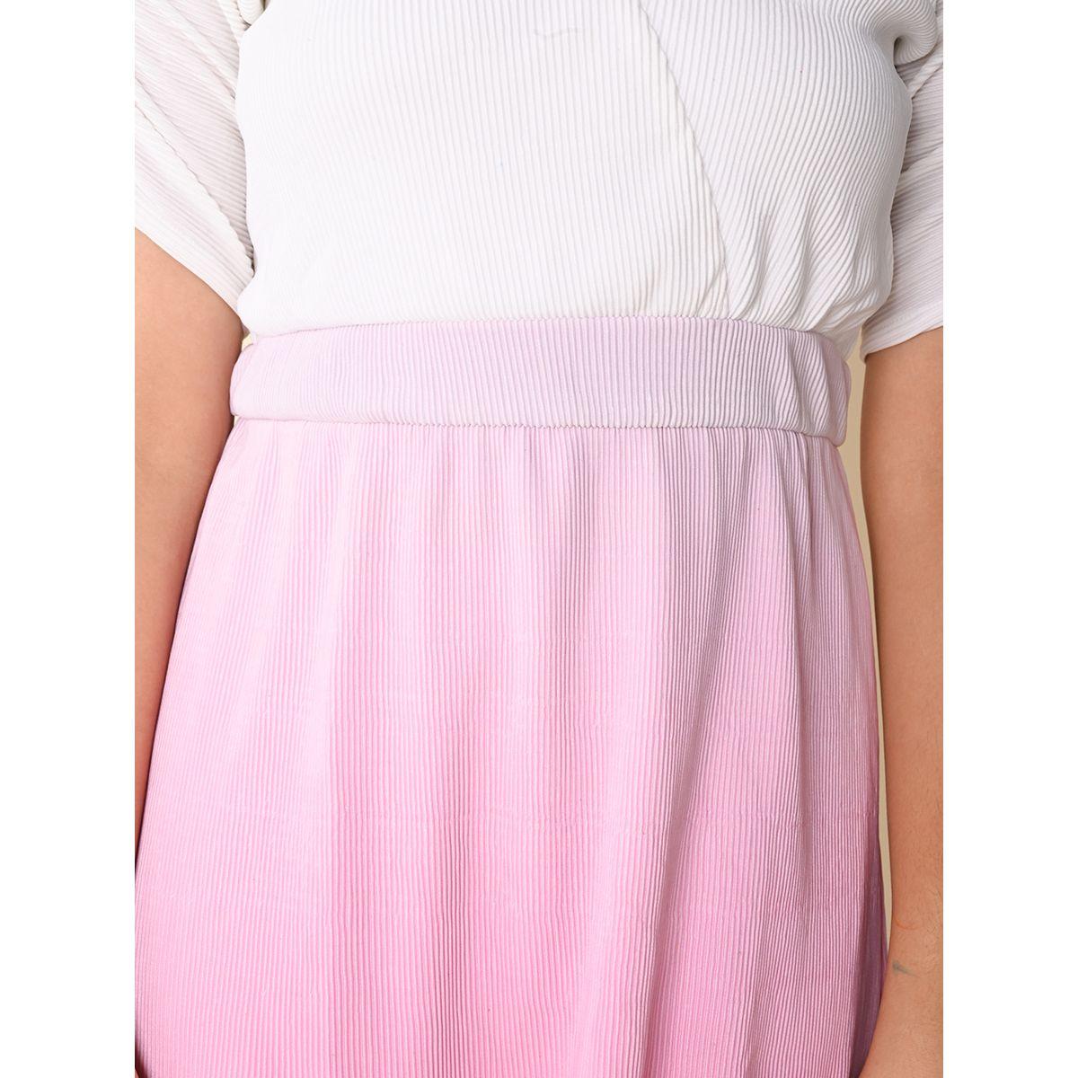 فستان بتفاصيل مضلعة مع تدرج الالوان ليل بيكس × ستايلي-girls-clothing-dressesandjumpsuits-image-2