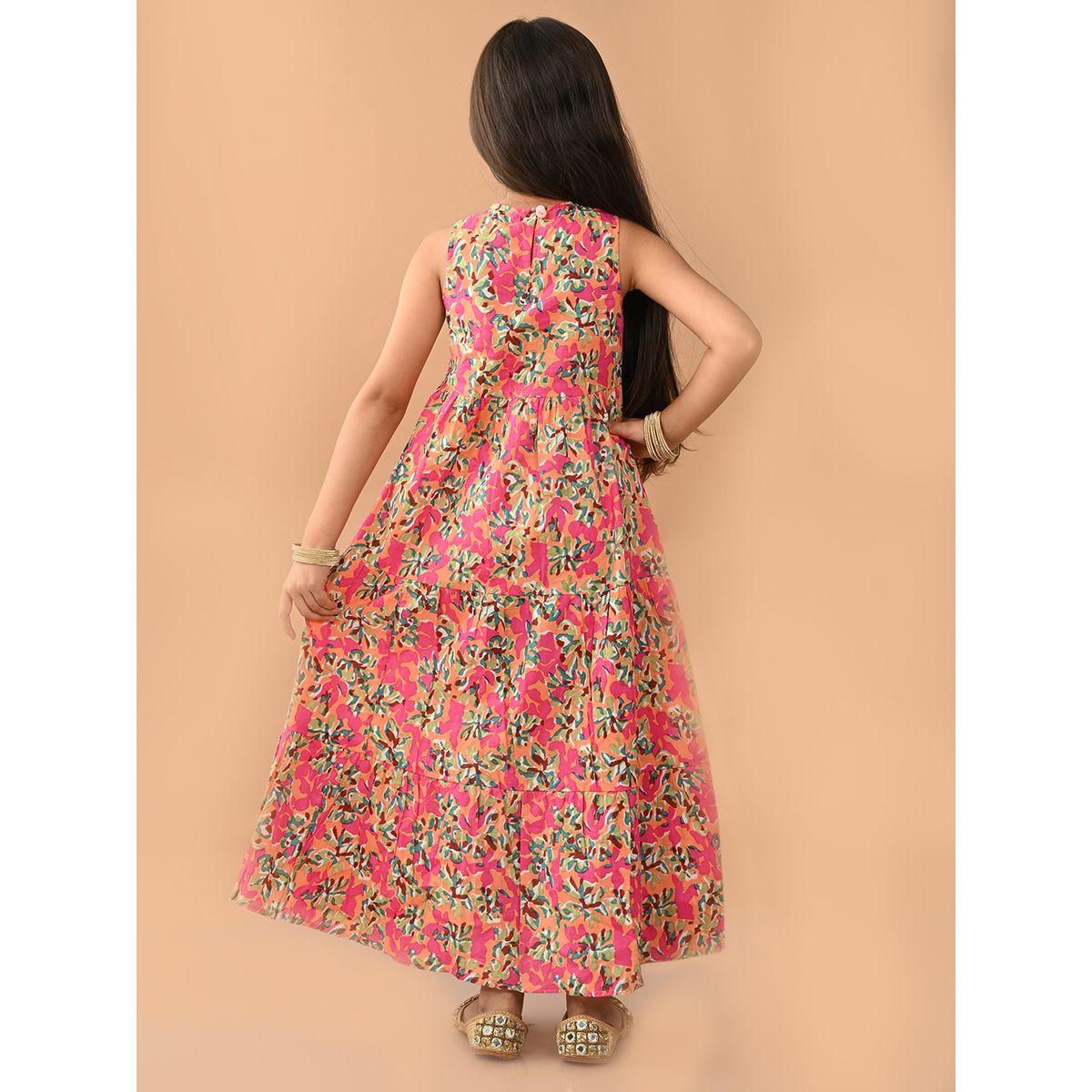 LilPicks X Styli  Floral Print Tiered Dress-girls-clothing-dressesandjumpsuits-image-5