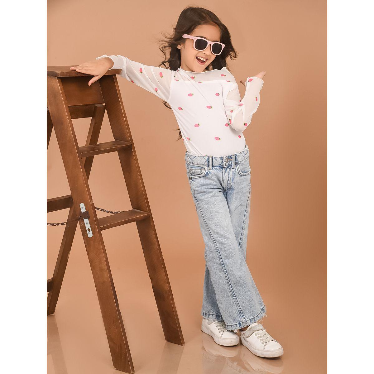 بلوزة مطبعة بطبعة فراولة مع اكمام طويلة ليل بيكس × ستايلي-girls-clothing-blousesandshirts-image-6