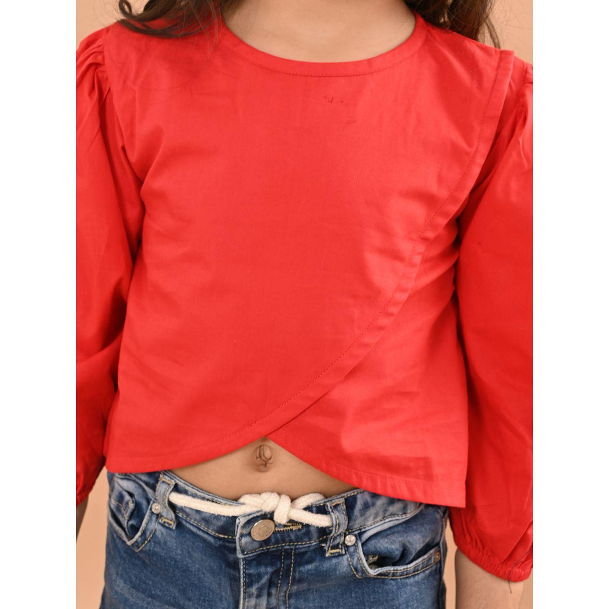 بلوزة قصيرة بحافة غير متماثلة الطول ليل بيكس × ستايلي-girls-clothing-blousesandshirts-image-5