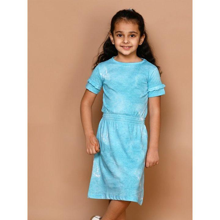 LilPicks X Styli  Tie Dye Print Round Neck T-Shirt Dress-girls-clothing-dressesandjumpsuits-image-2