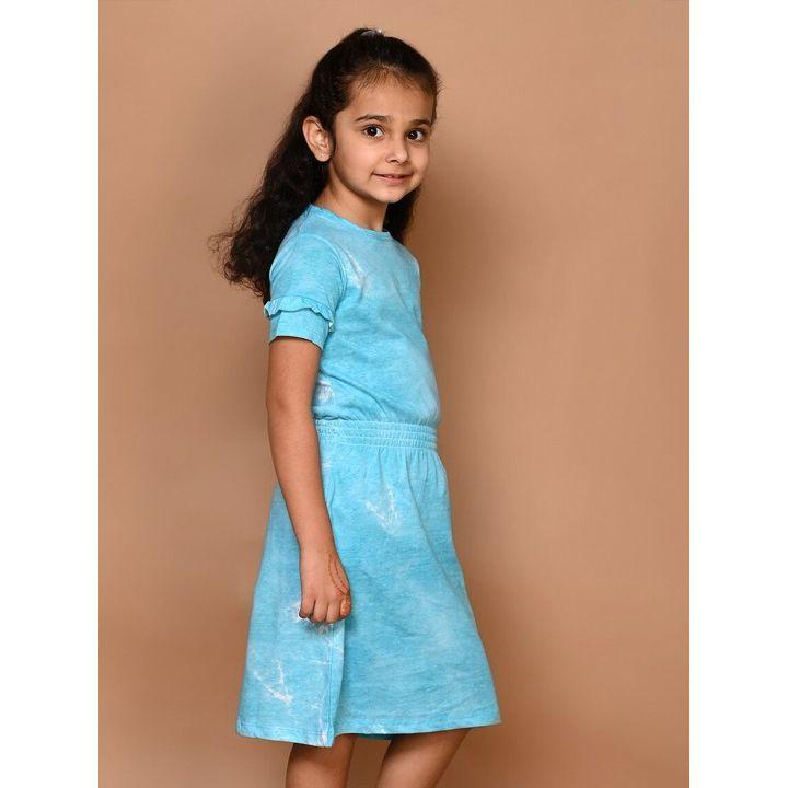 LilPicks X Styli  Tie Dye Print Round Neck T-Shirt Dress-girls-clothing-dressesandjumpsuits-image-4