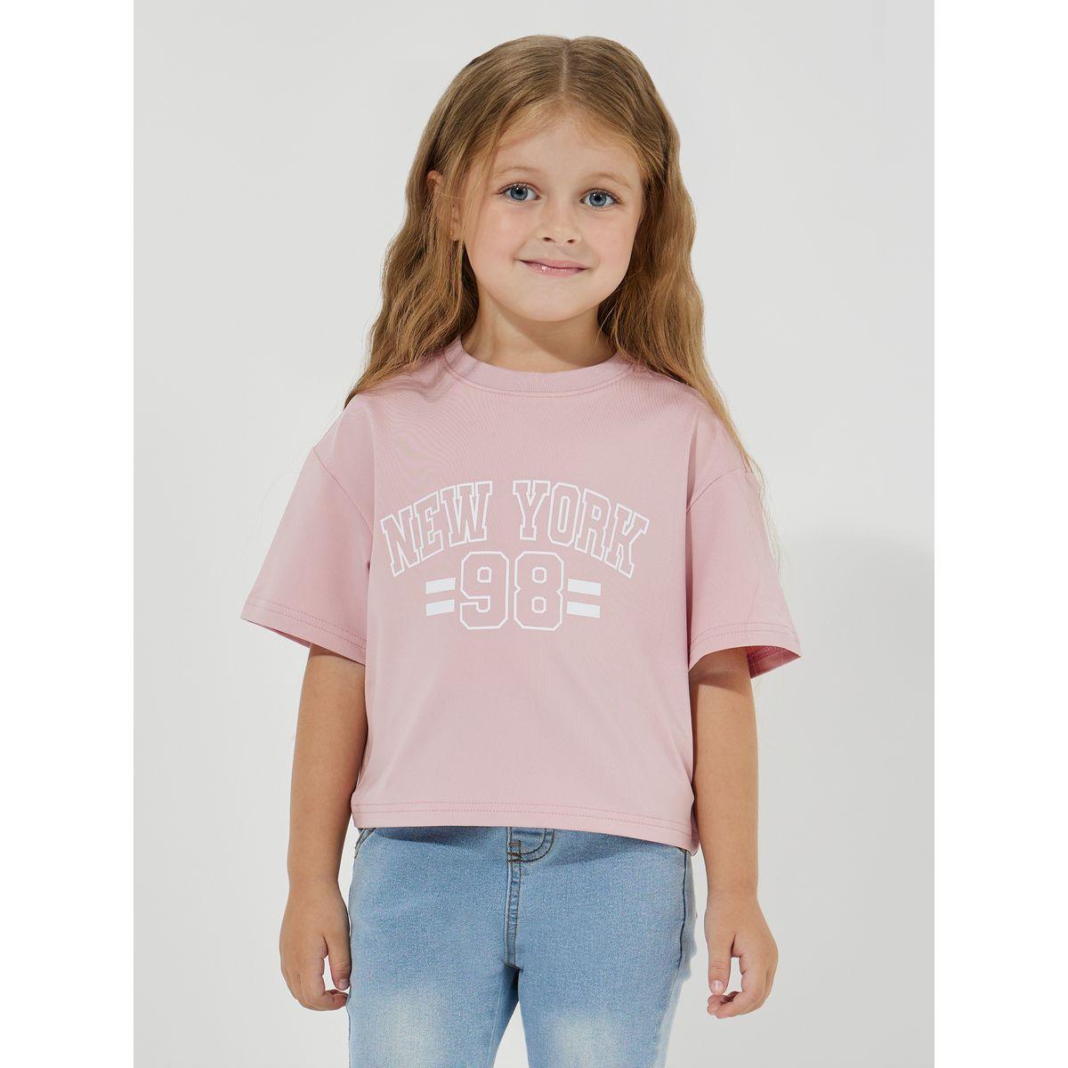Styli Elevate Dropped Shoulder Printed Oversized Crop T-Shirt-girls-clothing-tshirts-image-1
