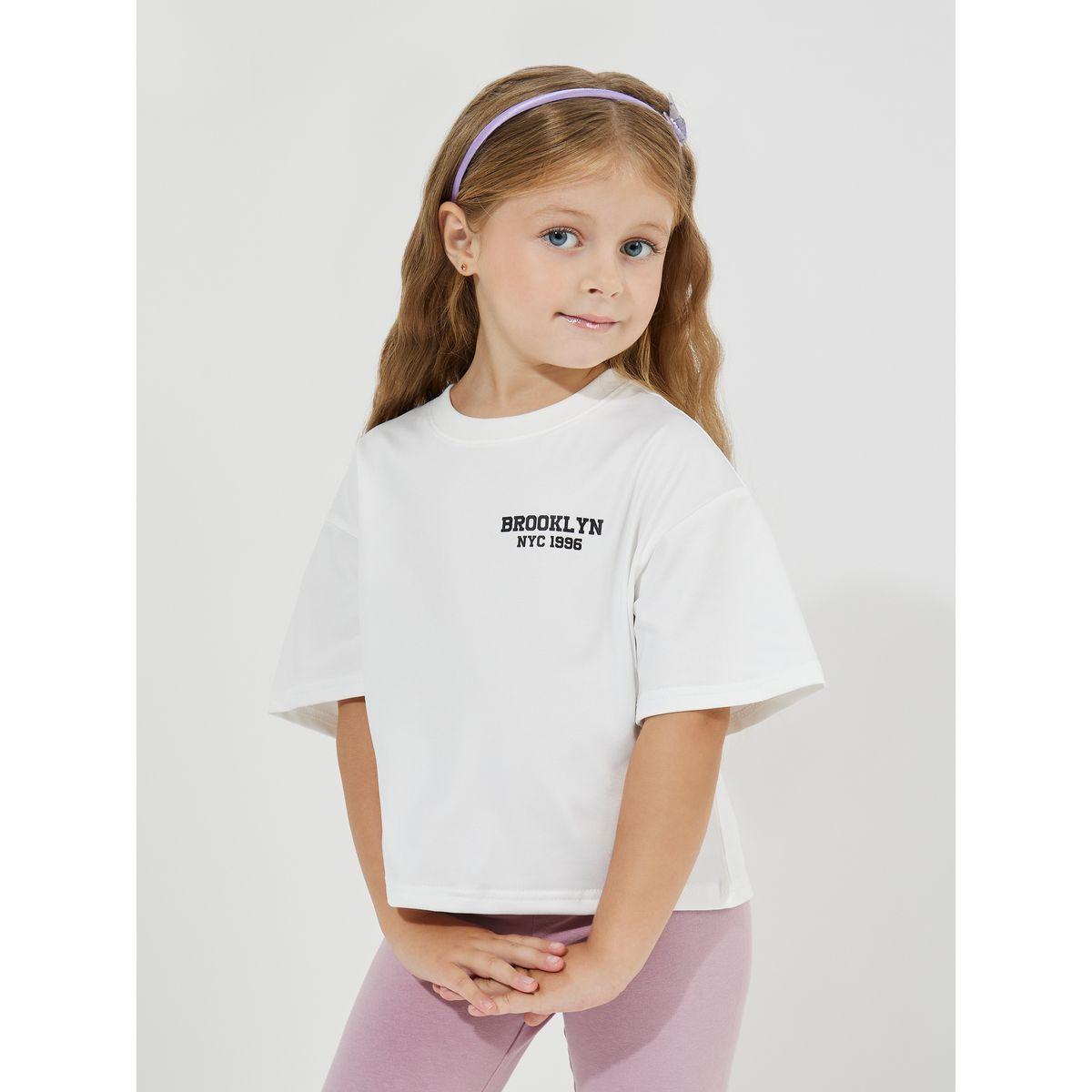 تيشيرت بوكسي قصير بطبعة بروكلين-girls-clothing-tshirts-image-2