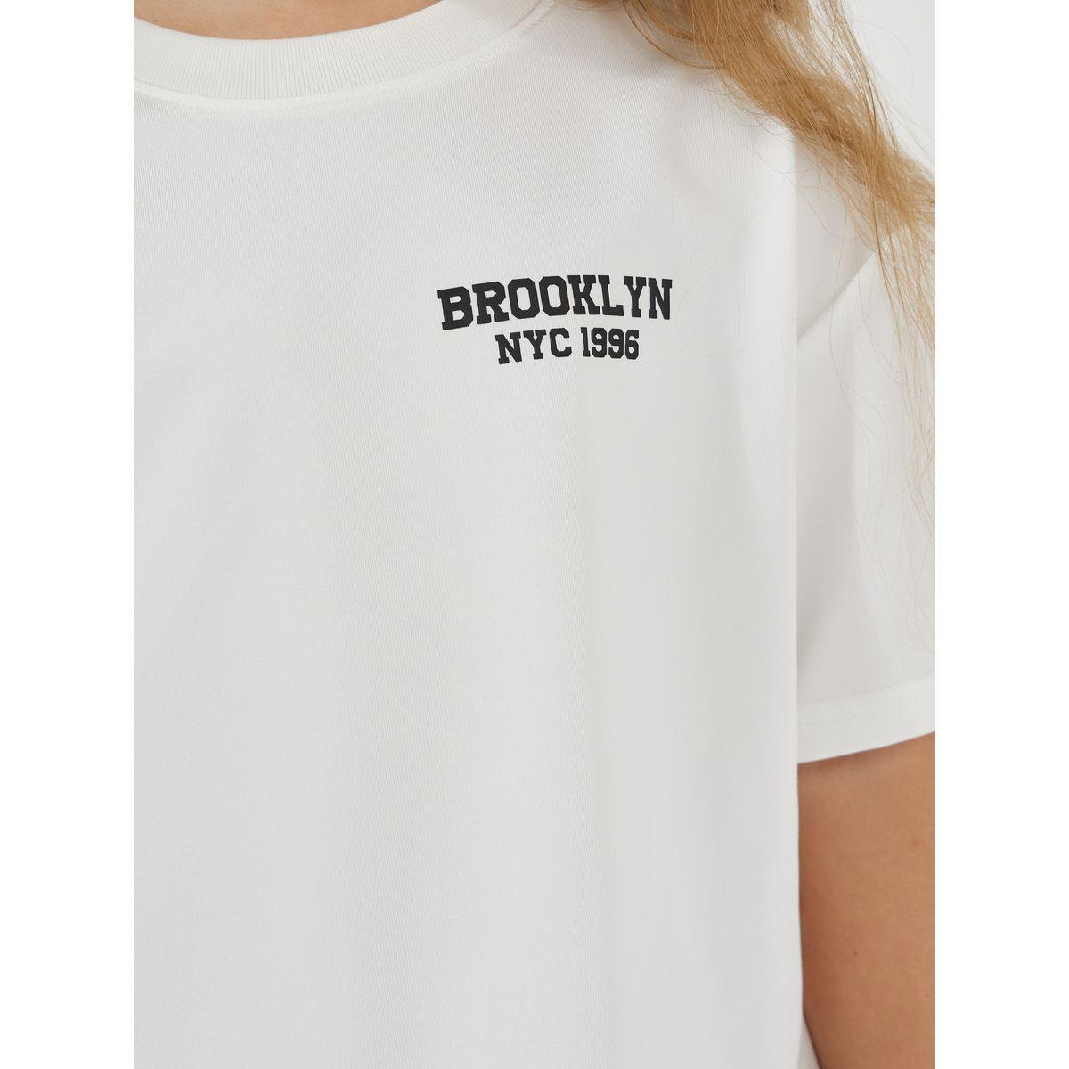 تيشيرت بوكسي قصير بطبعة بروكلين-girls-clothing-tshirts-image-4