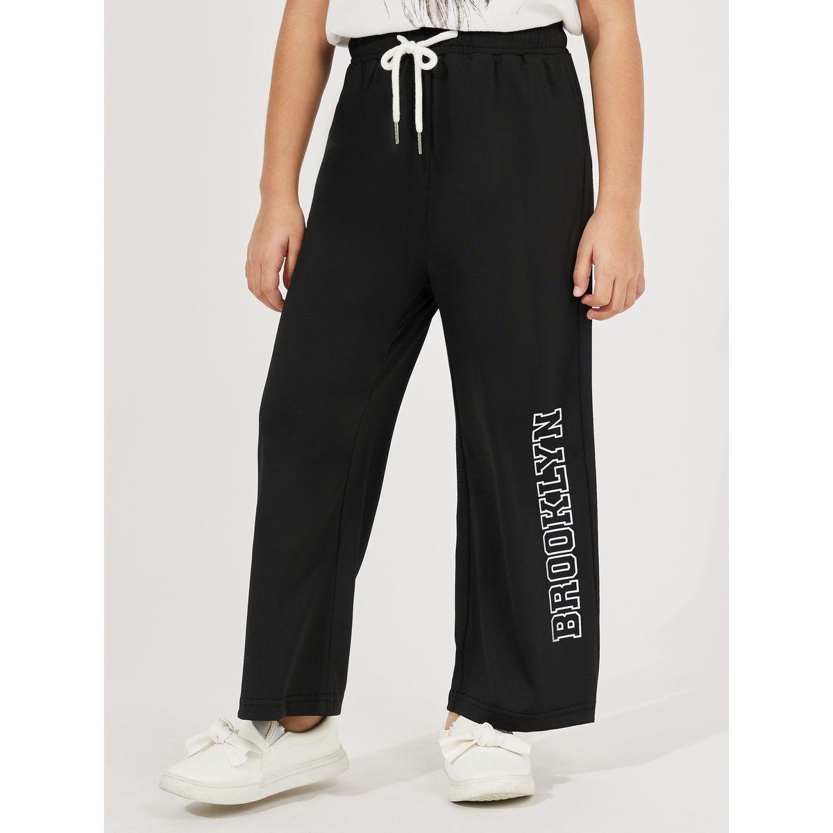 Styli Elevate Slogan Print Wide Leg Joggers-girls-clothing-bottoms-joggersandtrackpants-image-1