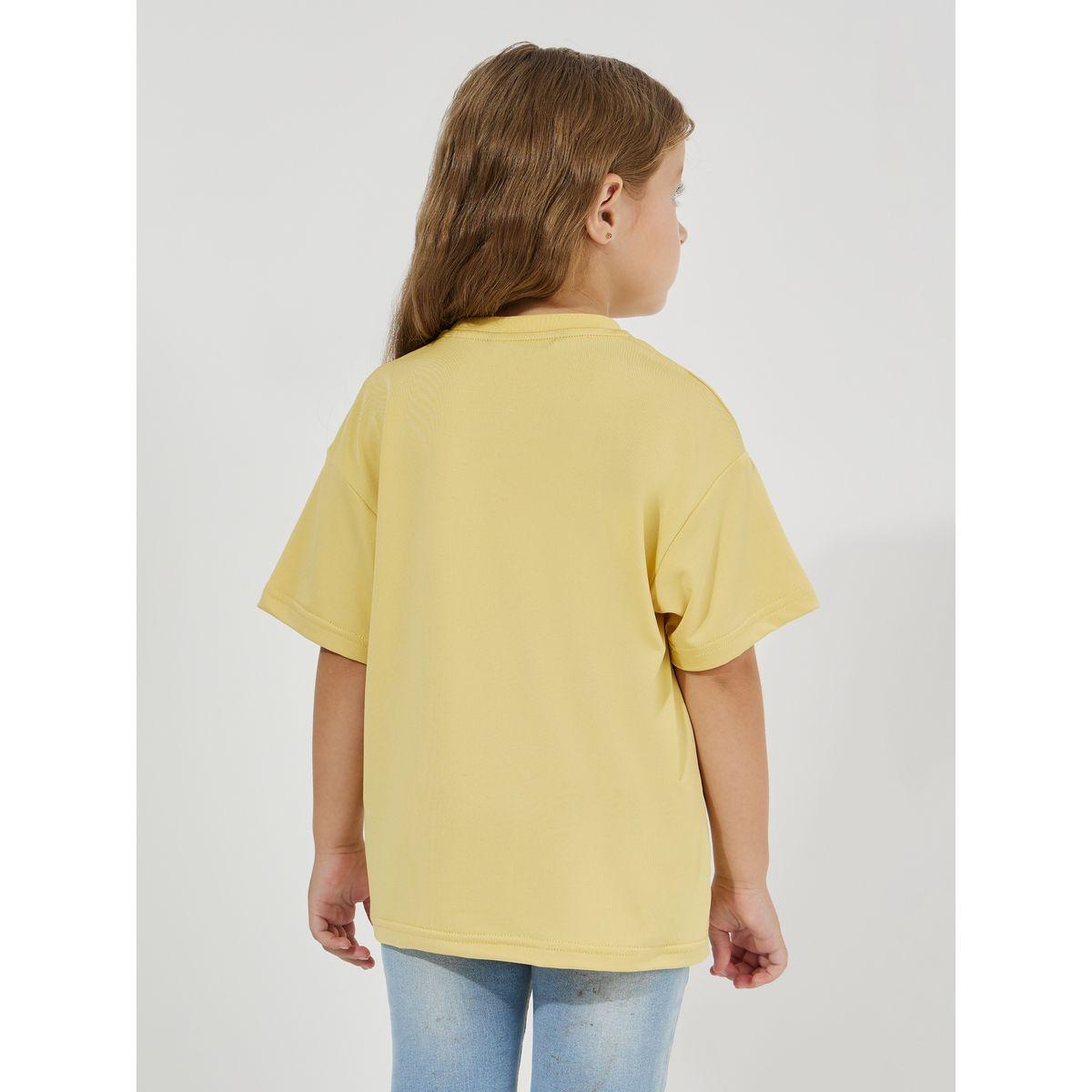 تيشيرت بقصة مريحة مع جيب على الصدر-girls-clothing-tshirts-image-4