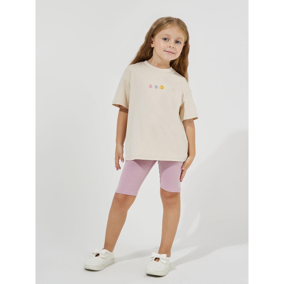 تيشيرت فضفاض بتفاصيل مُطرّزة-girls-clothing-tshirts-image-2
