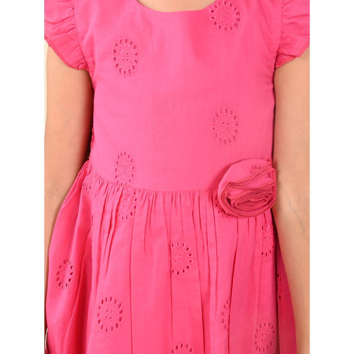 فستان مزين بفتحات وتفاصيل مُطرّزة مع كورساج ليل بيكس × ستايلي-girls-clothing-dressesandjumpsuits-image-5