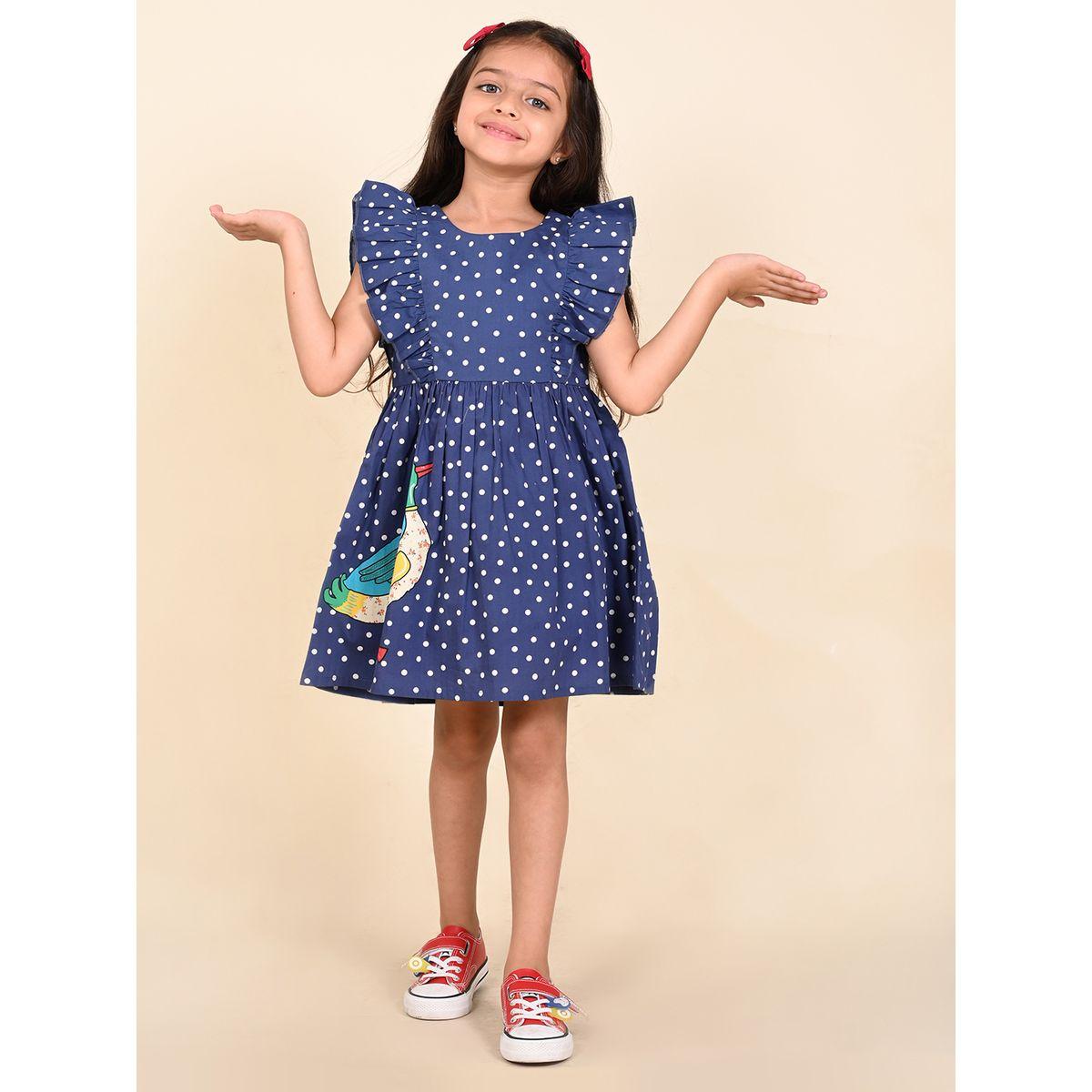 LilPicks X Styli  Polka Duck Print Casual Dress-girls-clothing-dressesandjumpsuits-image-2