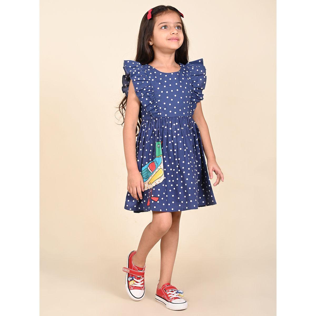 LilPicks X Styli  Polka Duck Print Casual Dress-girls-clothing-dressesandjumpsuits-image-3