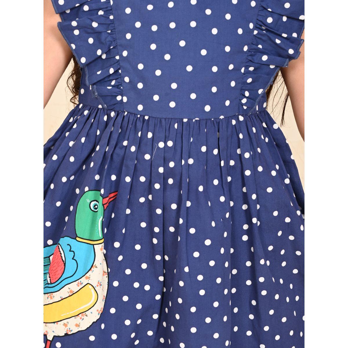 فستان كاجوال مطبع بطبعة جرافيك ليل بيكس × ستايلي-girls-clothing-dressesandjumpsuits-image-5