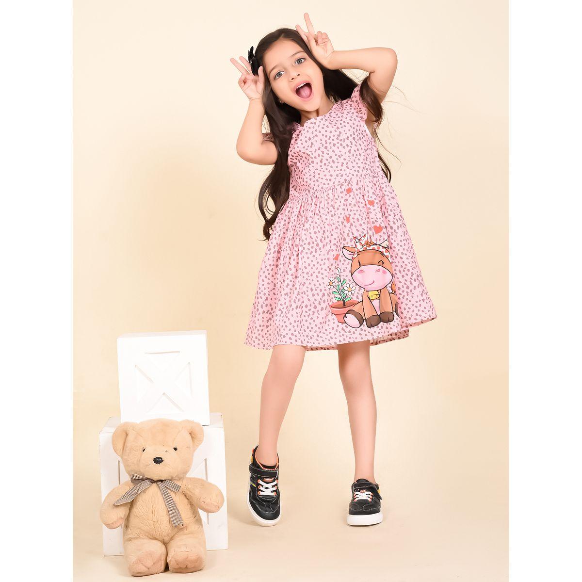 LilPicks X Styli  Donkey Spot Print Casual Dress-girls-clothing-dressesandjumpsuits-image-1