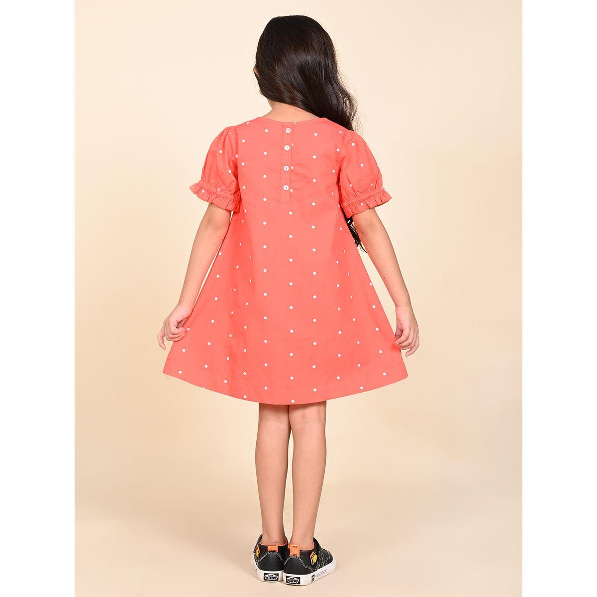 فستان كاجوال مطبع بطبعة جرافيك ليل بيكس × ستايلي-girls-clothing-dressesandjumpsuits-image-4