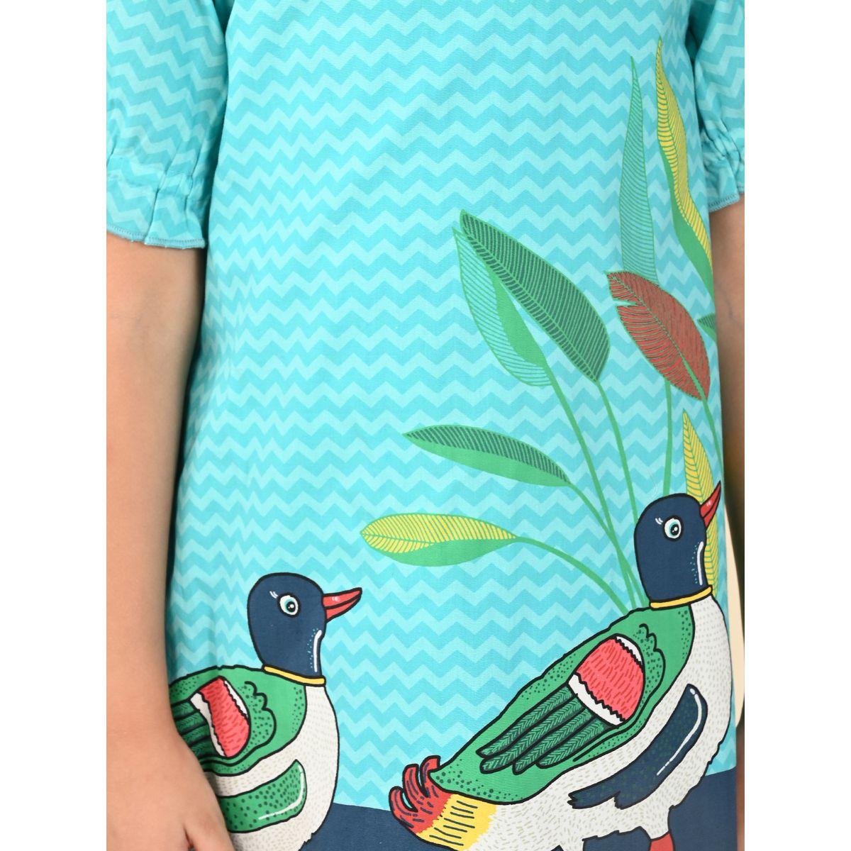 LilPicks X Styli  Duck Graphic Print Puff Sleeves Dress-girls-clothing-dressesandjumpsuits-image-5