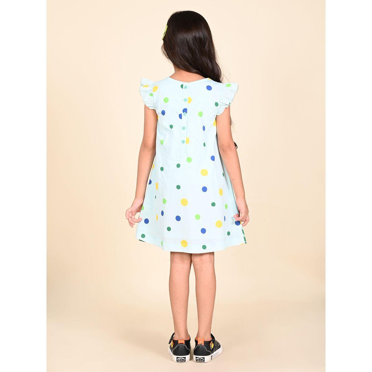 فستان كاجوال مطبع بطبعة جرافيك ليل بيكس × ستايلي-girls-clothing-dressesandjumpsuits-image-4