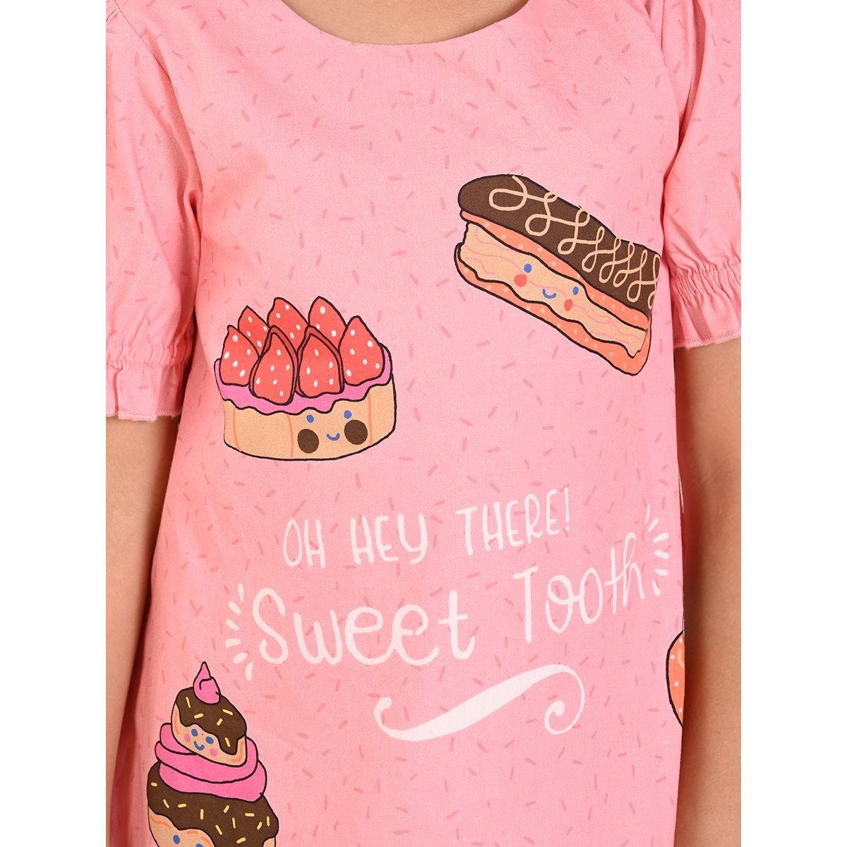 LilPicks X Styli  Food Graphic Print Puff Sleeves Dress-girls-clothing-dressesandjumpsuits-image-5