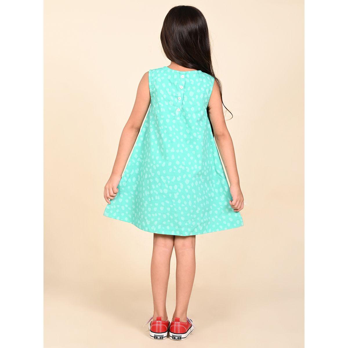 فستان كاجوال مطبع بطبعة جرافيك ليل بيكس × ستايلي-girls-clothing-dressesandjumpsuits-image-4