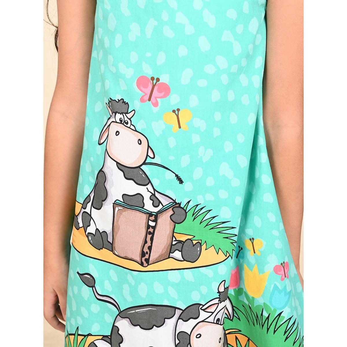 فستان كاجوال مطبع بطبعة جرافيك ليل بيكس × ستايلي-girls-clothing-dressesandjumpsuits-image-5