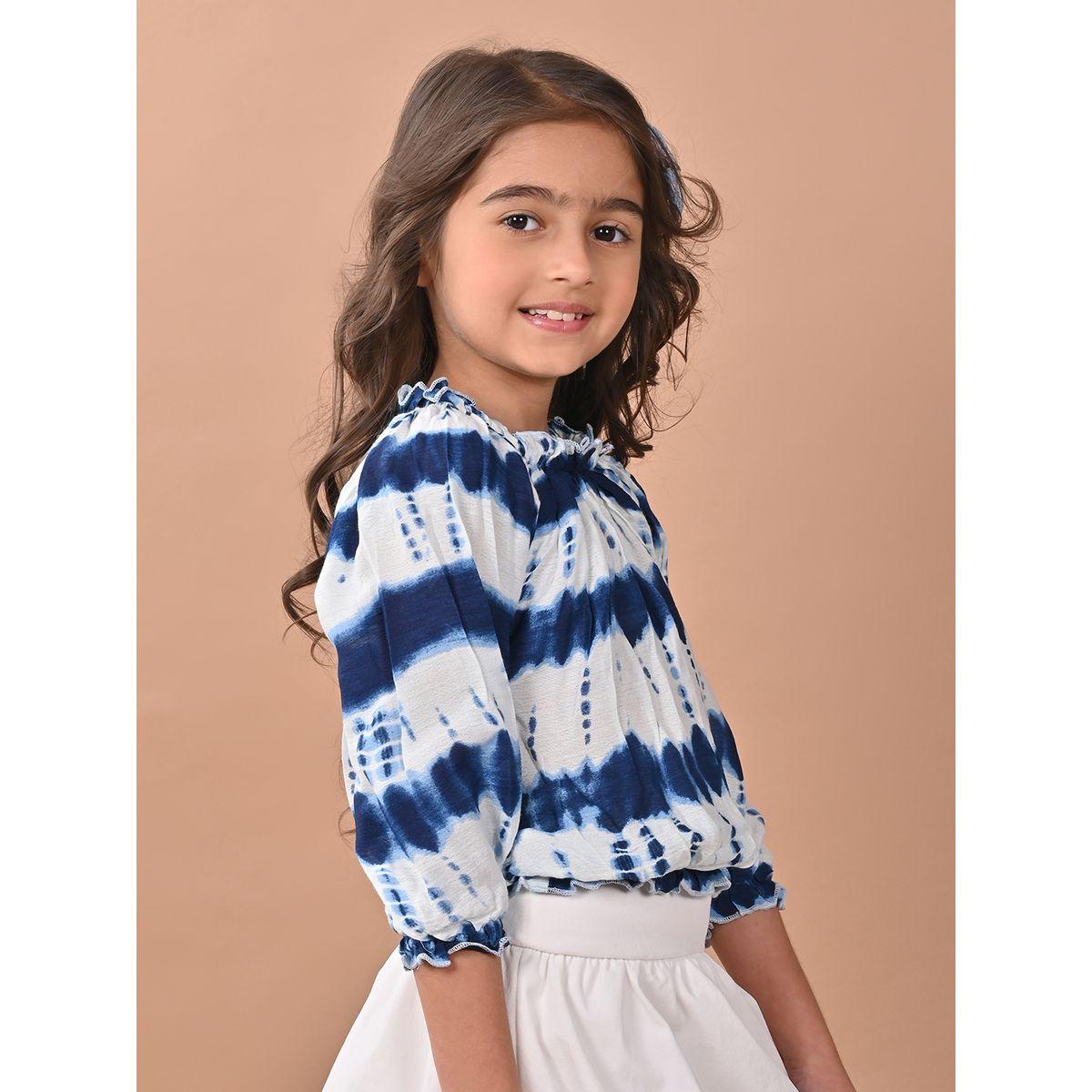LilPicks X Styli  Tie & Dye Print Crop Top-girls-clothing-blousesandshirts-image-4
