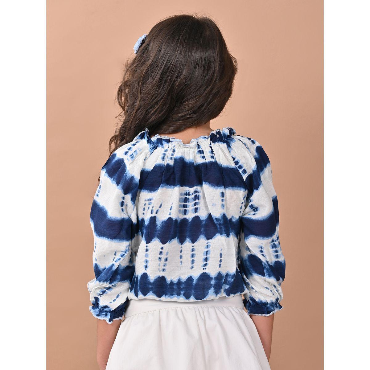 LilPicks X Styli  Tie & Dye Print Crop Top-girls-clothing-blousesandshirts-image-5