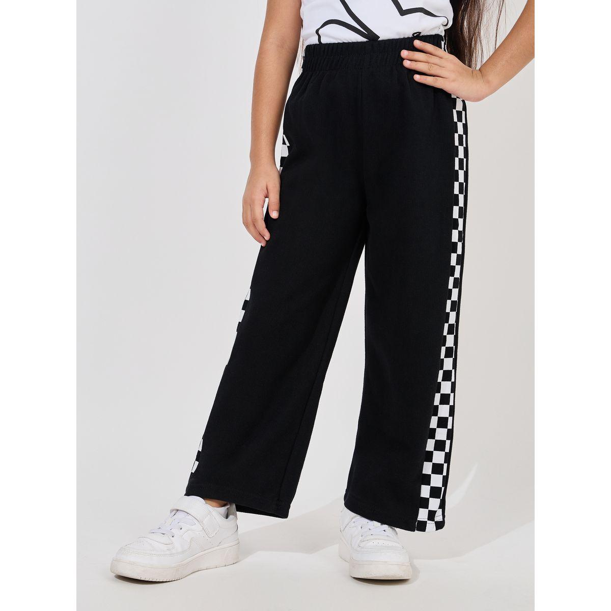 Styli Checkered Print Relaxed Fit Joggers-girls-clothing-bottoms-joggersandtrackpants-image-1