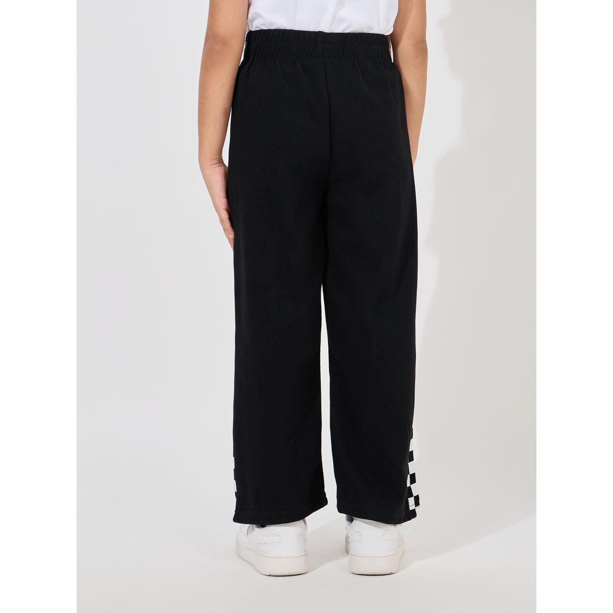 جوغر مطبع بمربعات مع قصة مريحة-girls-clothing-bottoms-joggersandtrackpants-image-4